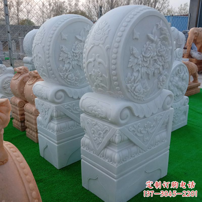 常州石雕方柱门墩雕塑,精美无穷