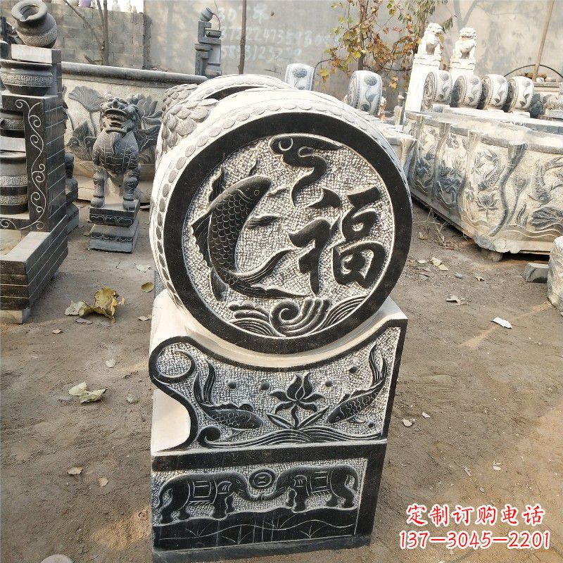 常州一流仿古抱鼓门墩石雕塑