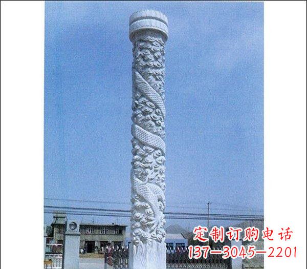 常州中领雕塑厂家-优质定制龙柱石雕