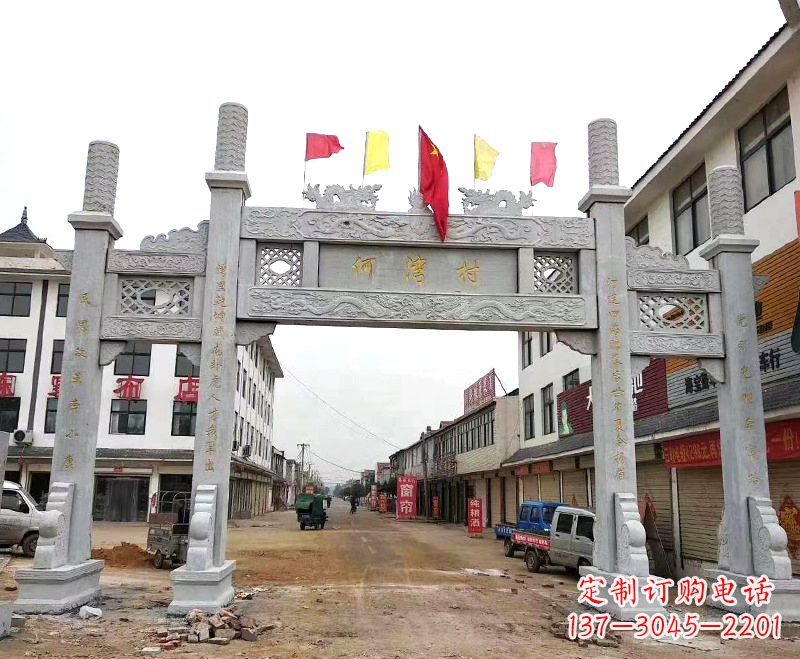 常州中领雕塑:精美石雕牌坊雕塑