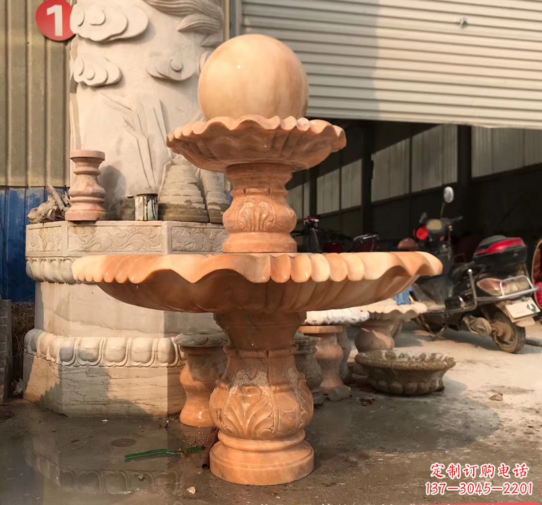 常州石雕流水龙头喷泉风水球