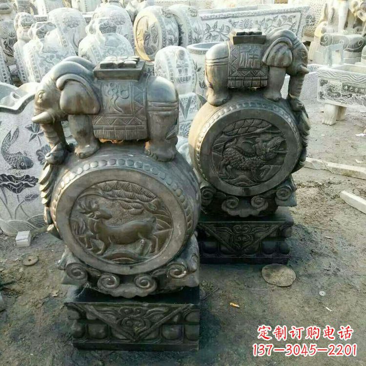 常州高品质石雕门墩石雕雕塑,打造优雅大气的家居空间