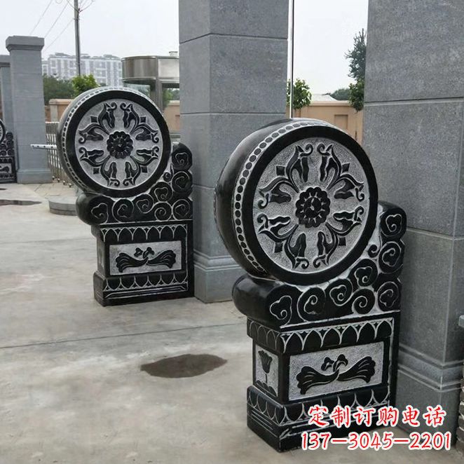 常州中领雕塑自主设计专业制作石雕门墩狮子,专…