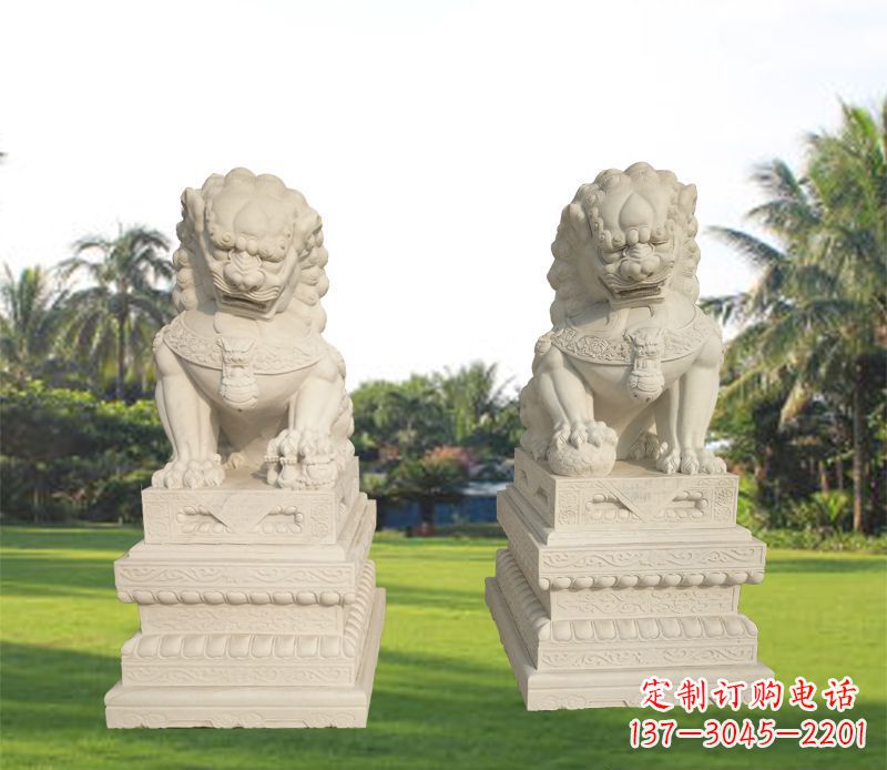 常州狮子雕塑增添华贵气息