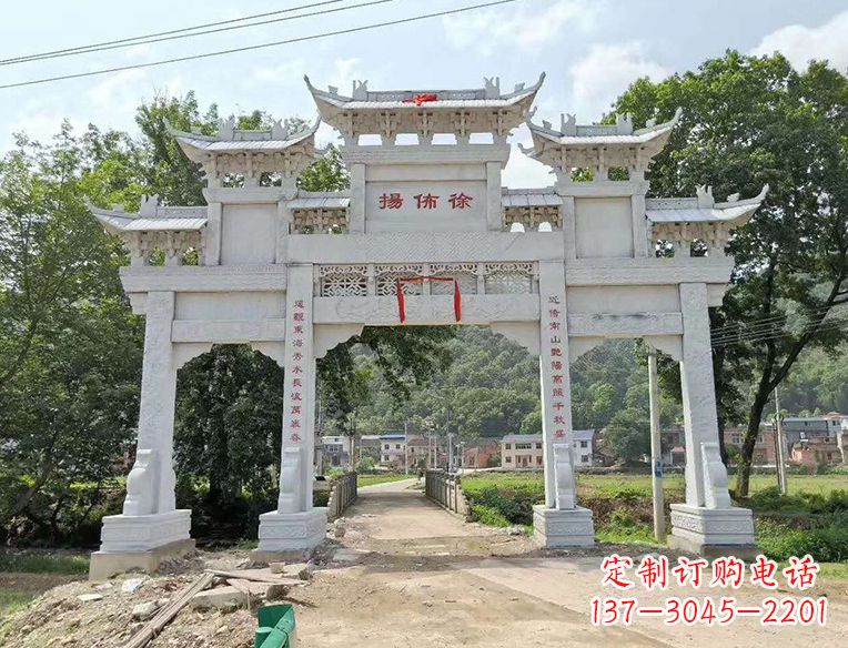 常州古典大气的门楼石雕雕塑