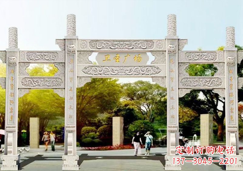 常州石雕牌坊雕塑,尊贵而独特