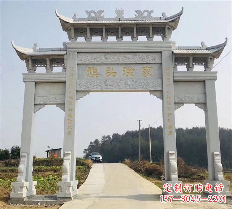 常州精致定制石雕牌楼雕塑