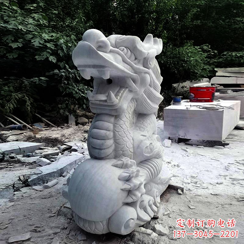 常州精美石雕龙首喷水雕塑
