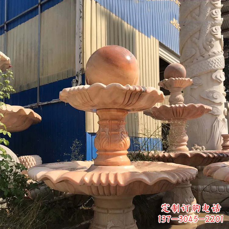 常州石雕五福临门风水球