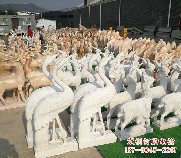 常州石雕仙鹤雕塑