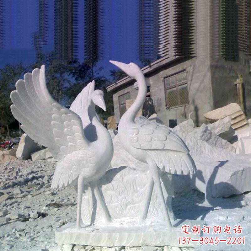 常州石雕仙鹤低头