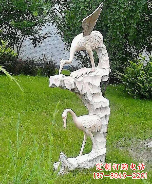 常州石雕仙鹤鲤鱼