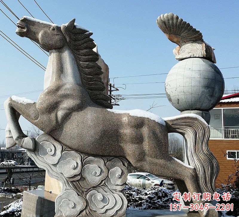 常州石雕祥云奔马