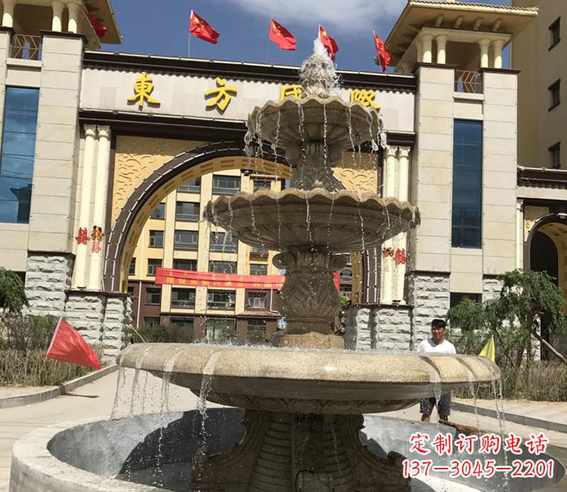 常州石雕小区大型喷泉雕塑