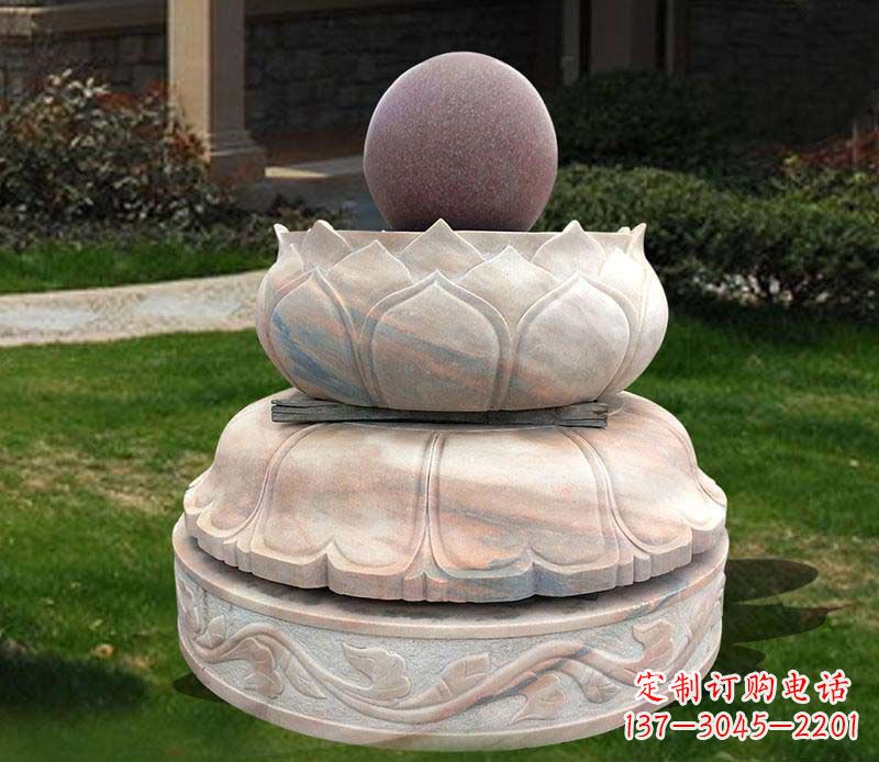 常州石雕小区风水球雕塑