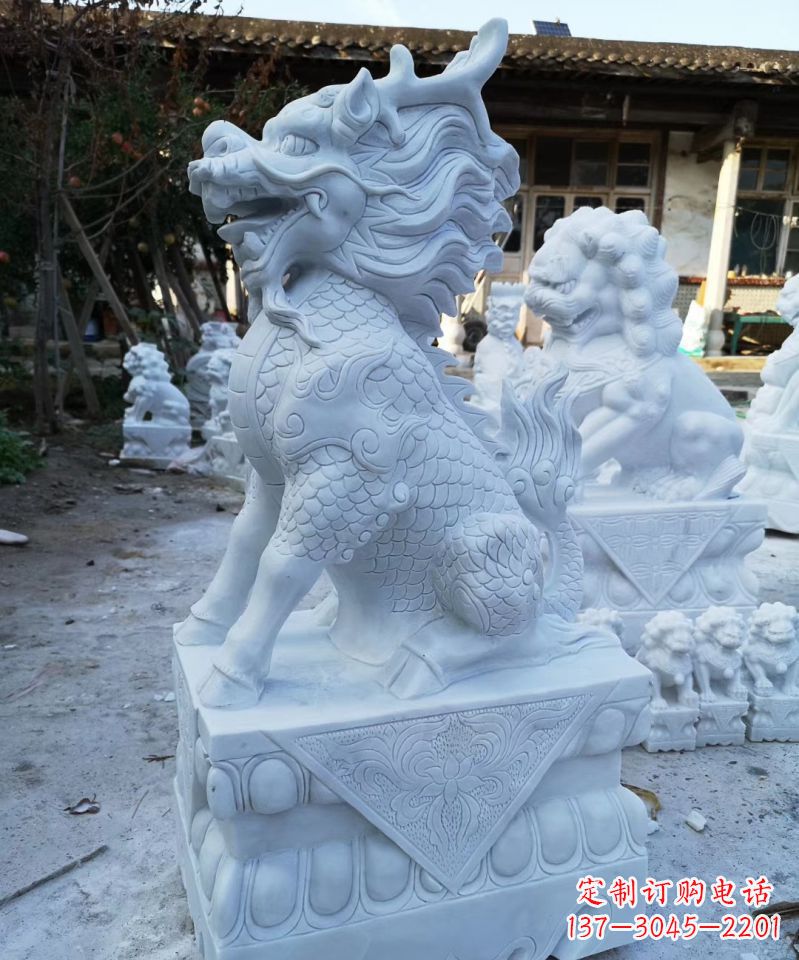 常州石雕镇宅麒麟动物雕塑