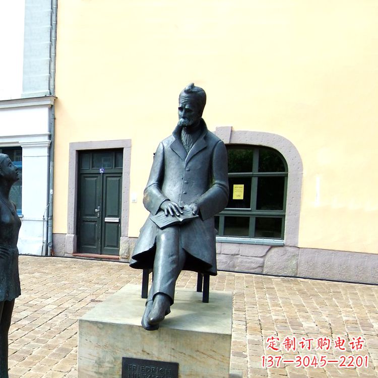 常州世界名人德国著名哲学家尼采铜雕景观雕塑