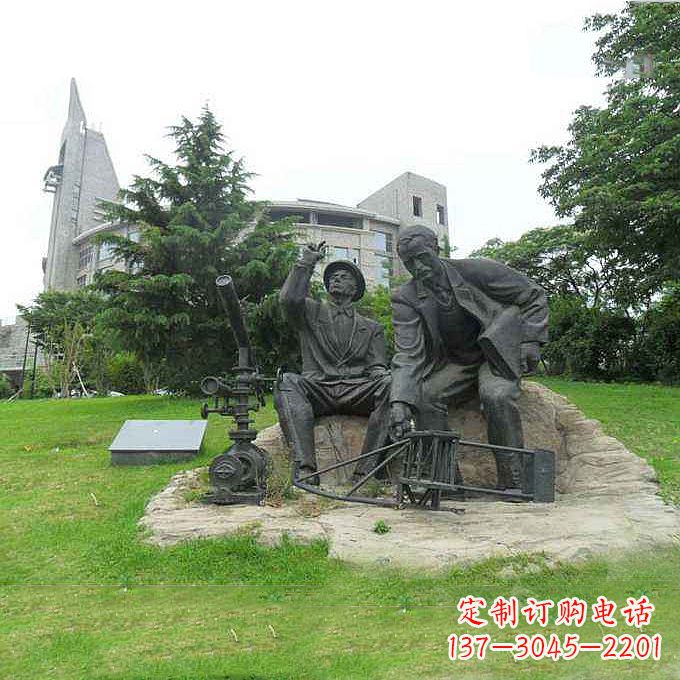 常州世界名人美国著名发明家莱特兄弟公园名人雕塑