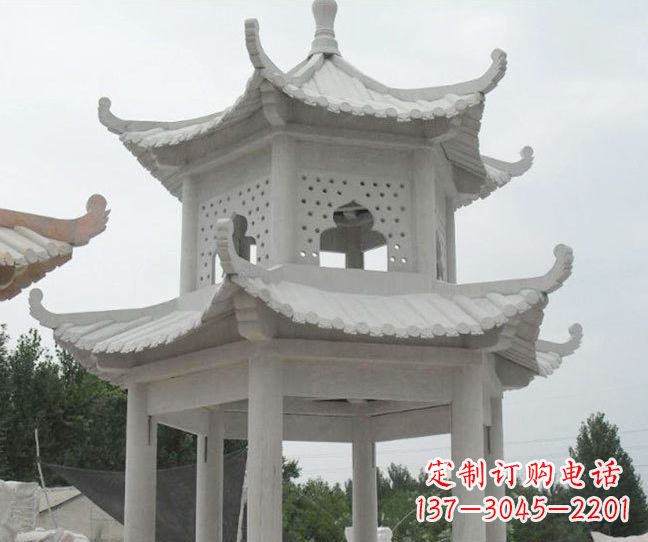 常州双层大理石凉亭石雕