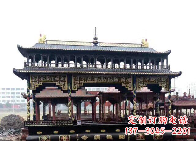 常州双层方形铜香炉