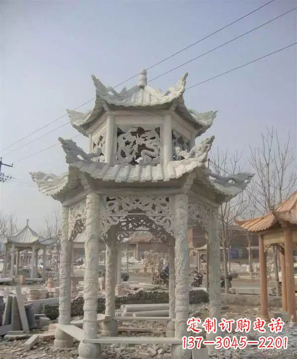 常州双层凉亭石雕