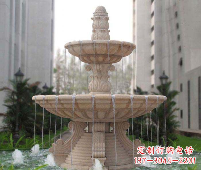 常州双层喷泉小区石雕