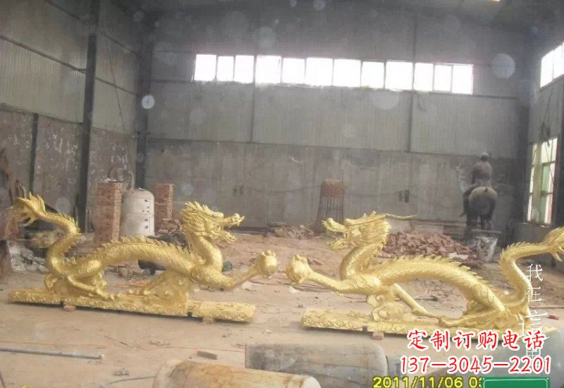 常州双龙戏珠铜雕