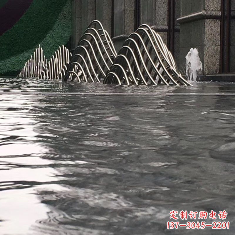 常州水池水景假山不锈钢