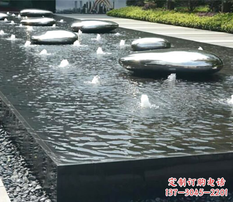 常州水滴水池不锈钢雕塑