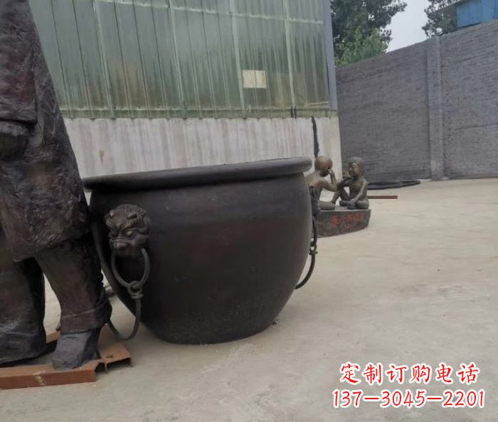 常州水缸铜雕塑 (2)