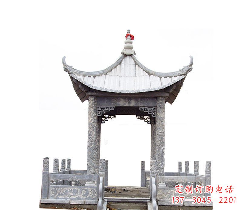 常州四角仿古石凉亭石雕