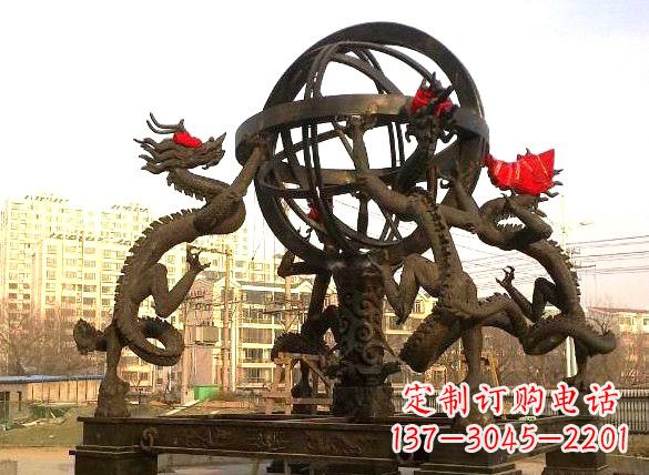 常州四龙戏珠城市景观铜雕
