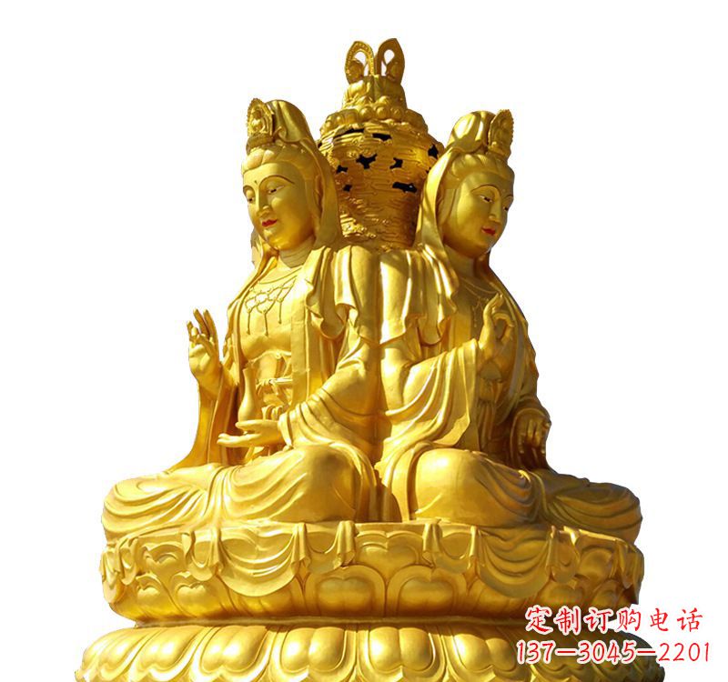 常州四面观音菩萨铜像