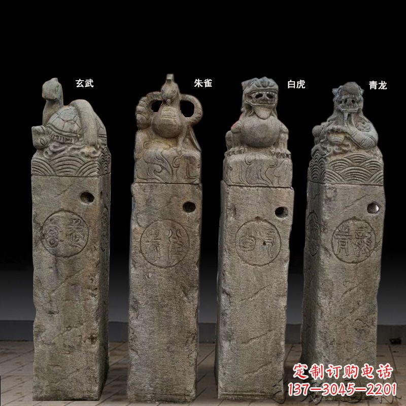 常州四神兽拴马桩石雕