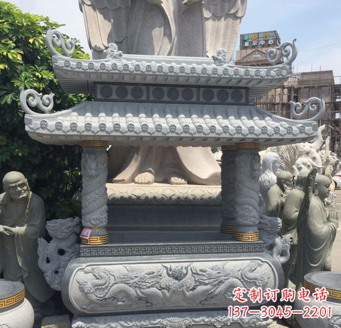 常州寺庙景观仿古香炉石雕 (2)