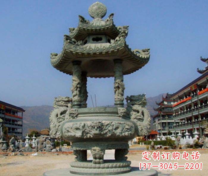 常州寺庙景观仿古石香炉