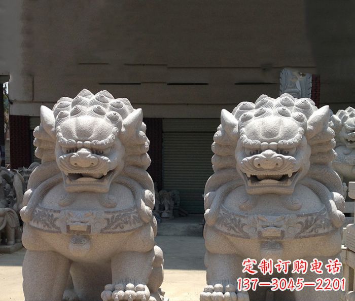常州寺庙景观仿古镇宅石狮子