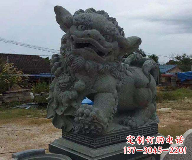 常州寺庙景观南方狮子石雕