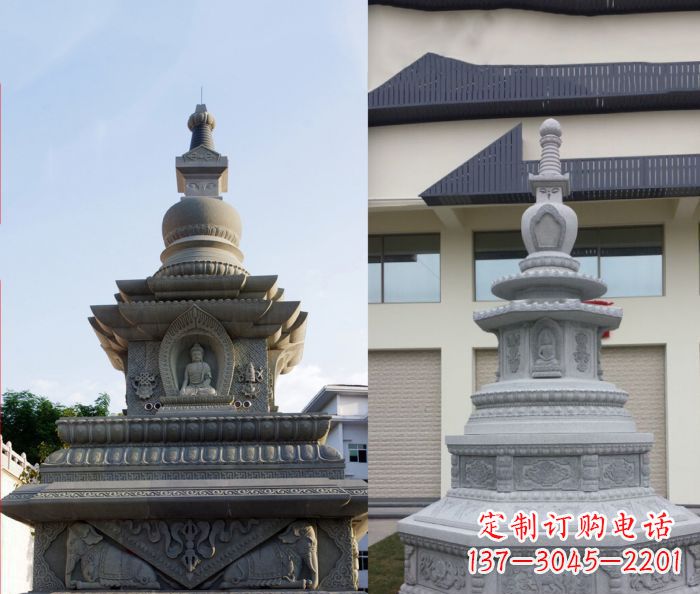 常州寺庙景观舍利塔石雕 (3)