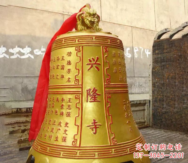 常州寺庙景观铜钟雕塑