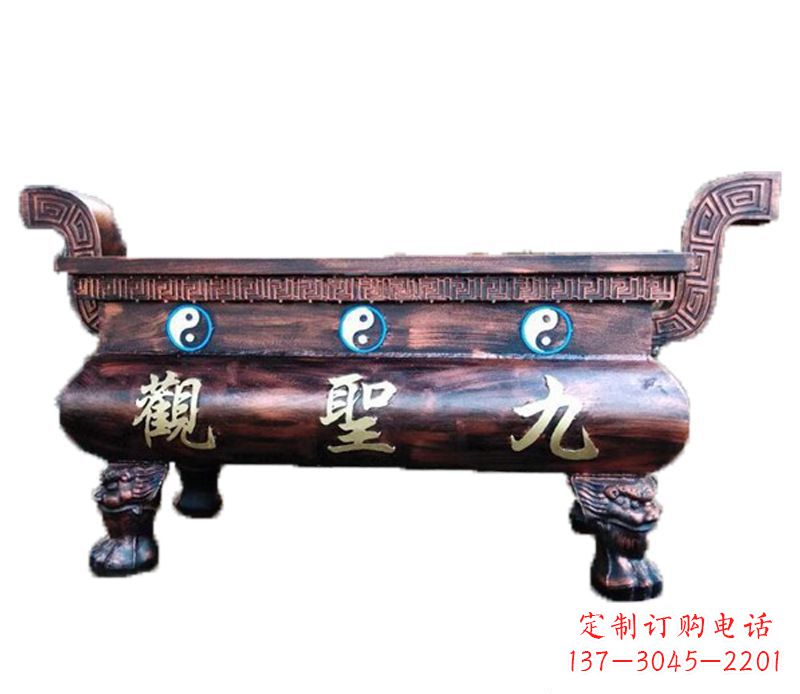 常州寺庙九龙香炉铜雕