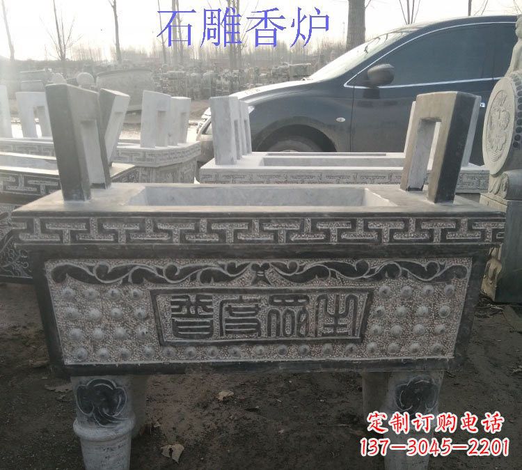 常州寺庙普度众生香炉石雕