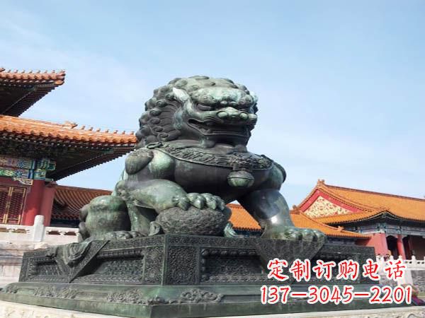 常州寺庙青铜狮子