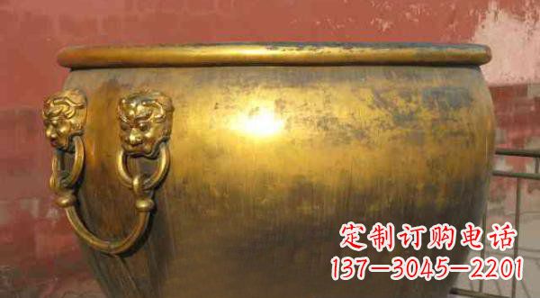 常州寺庙水缸铜雕 (2)