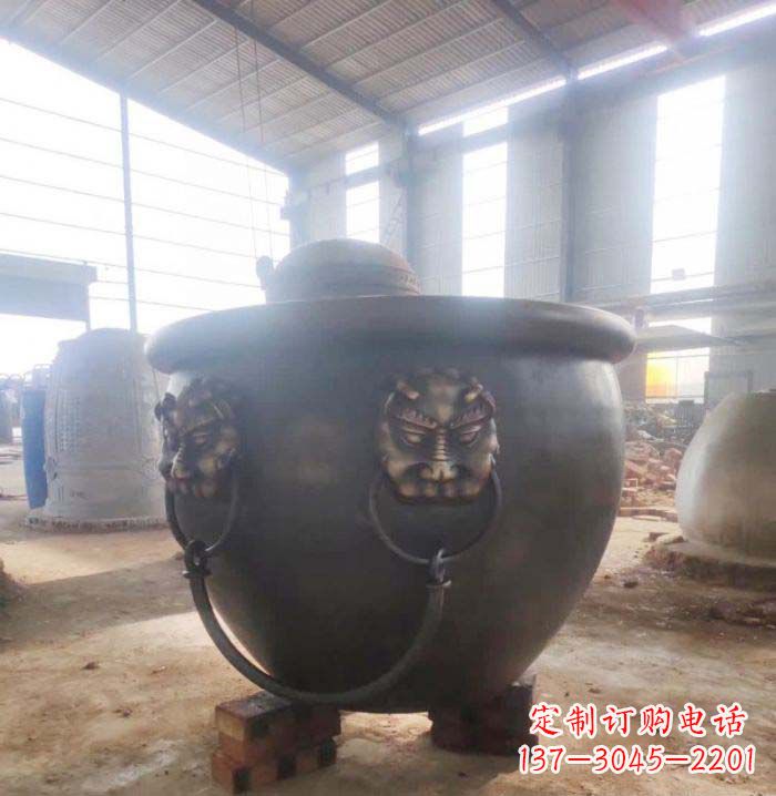 常州寺庙水缸铜雕