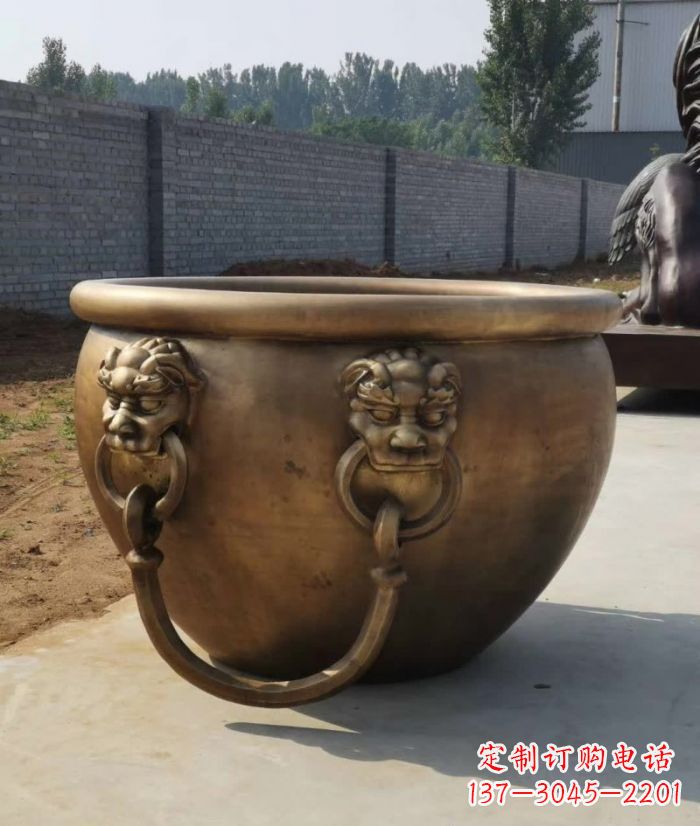 常州寺庙铜雕水缸