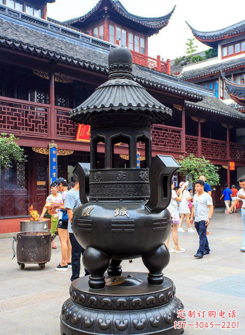常州寺庙铜香炉铜雕 (2)
