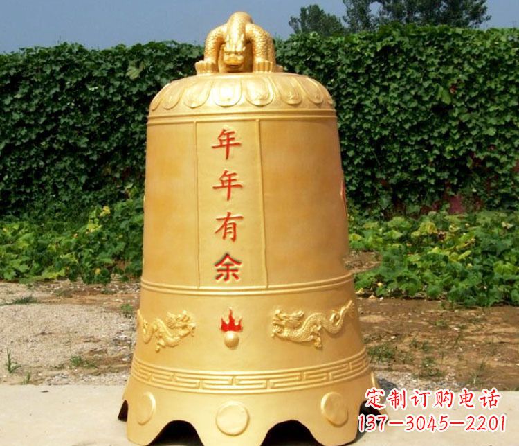 常州寺庙铜钟雕塑 (2)