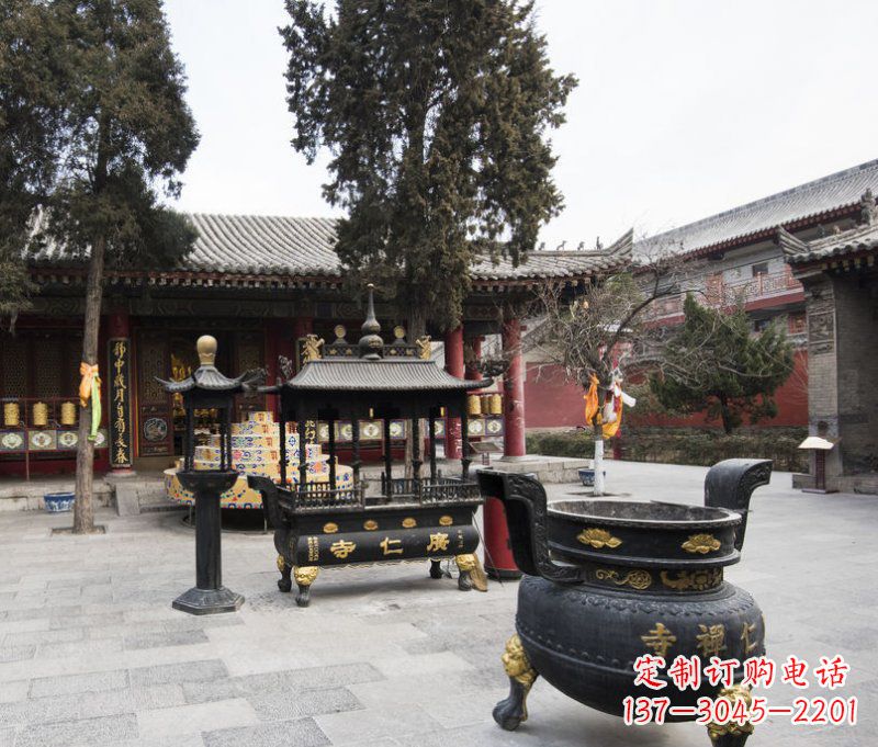 常州寺庙铜香炉铜雕
