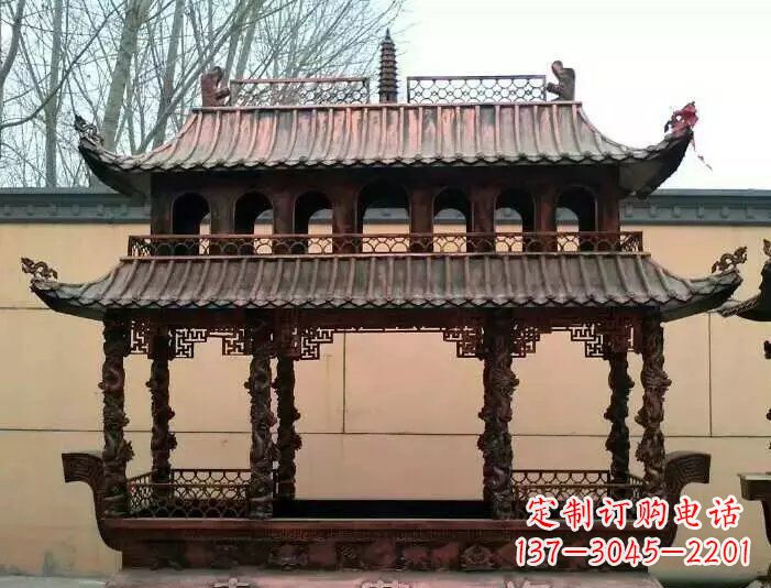 常州寺庙香炉铜雕 (3)